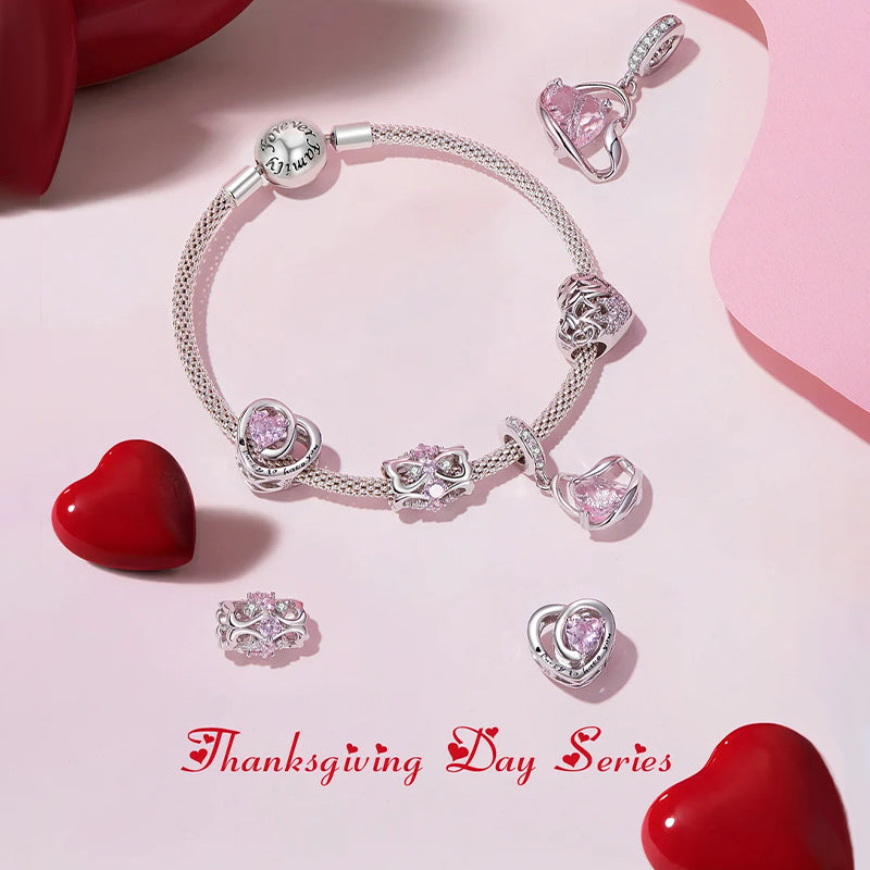 Bead Charms Pandora Bracelet For Valentine's Day Pandora