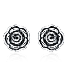 Load image into Gallery viewer, Black Rose Earrings