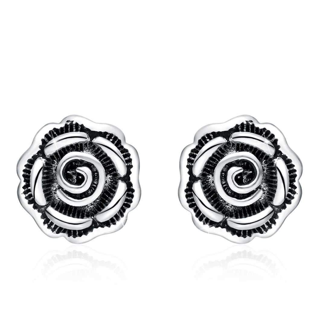 Black Rose Earrings