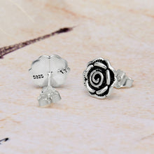 Load image into Gallery viewer, Black Rose Earrings